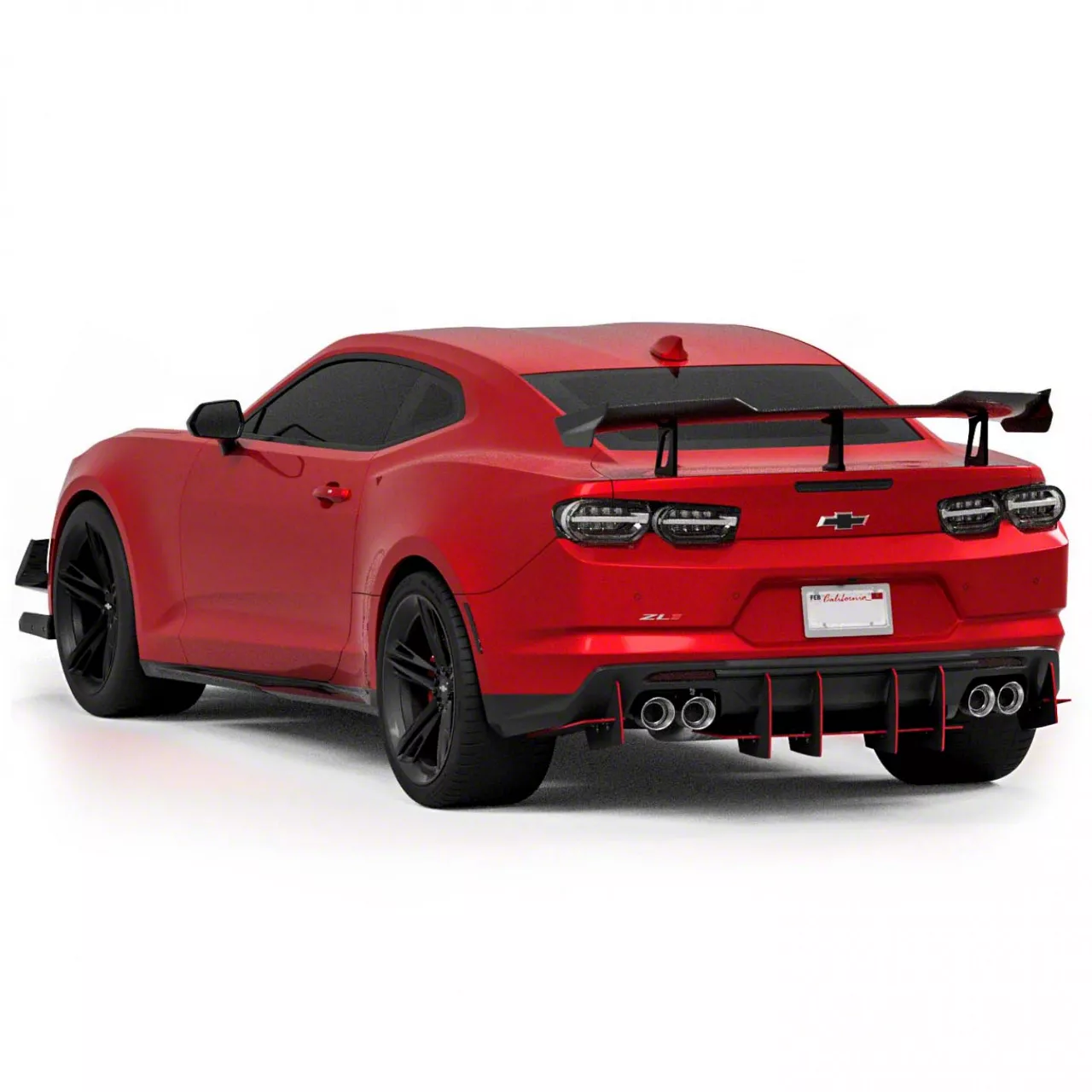 Genali Genali VR2 Rear Diffuser; Carbon Flash Metallic Vinyl (16-24 Camaro LT1 ...