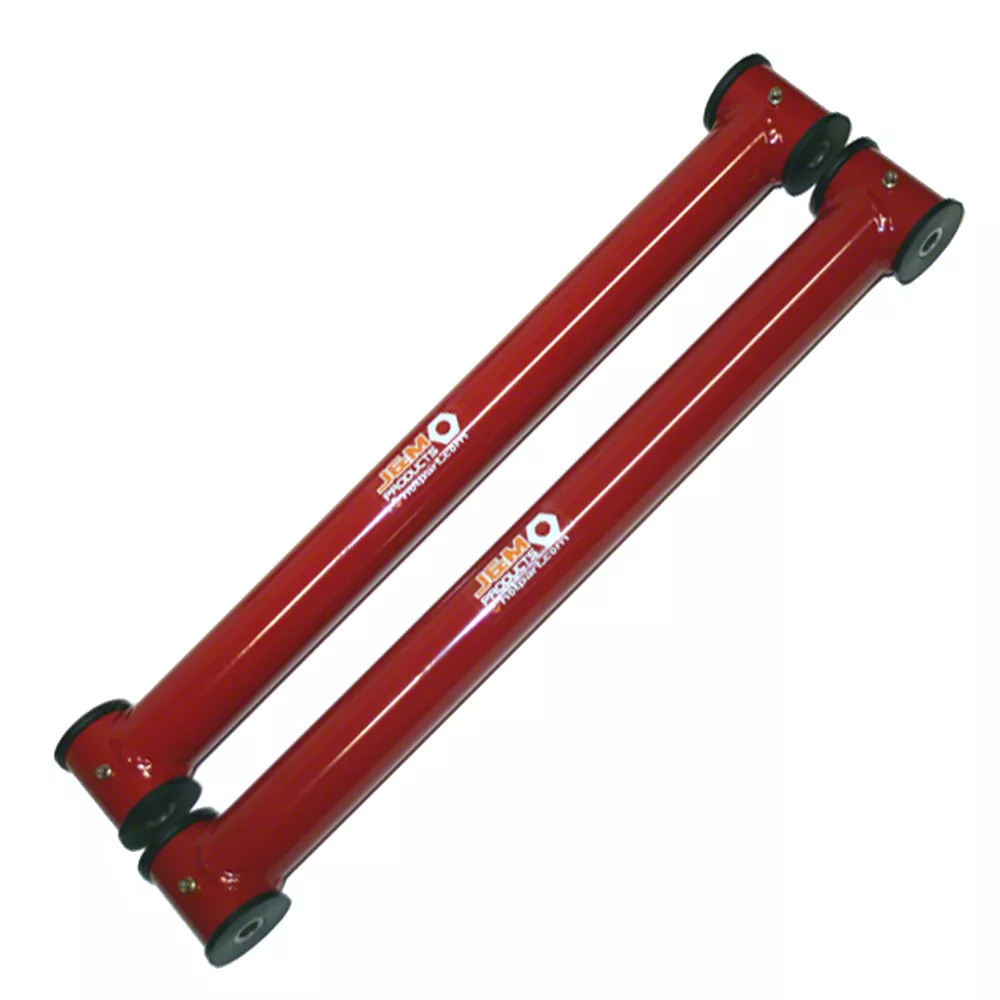 J&M Non-Adjustable Rear Lower Control Arms; Red (93-02 Camaro ...