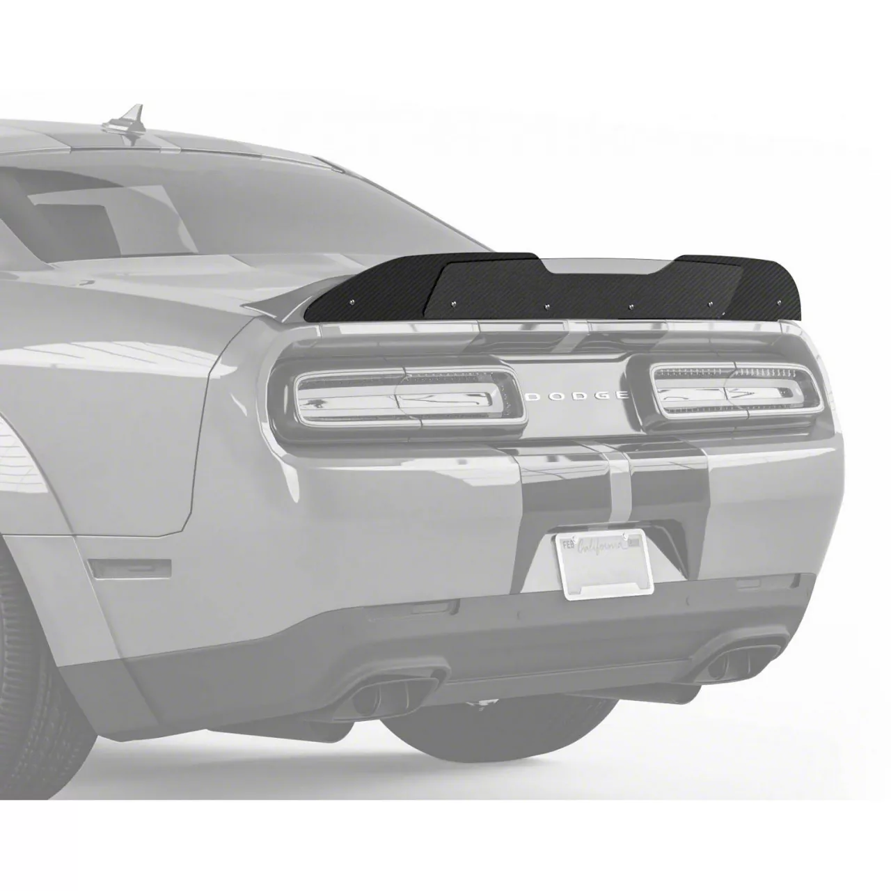 V3R Wicker Bill Rear Spoiler Add-On; Dry Carbon Fiber Vinyl (08-14 ...