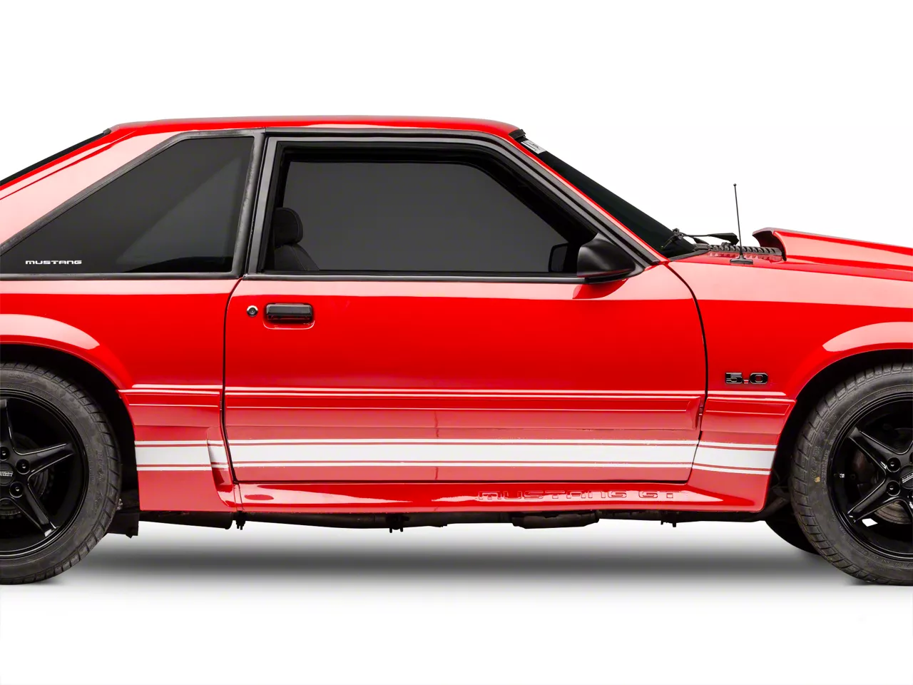 SEC10 Rocker Stripes; White (79-93 Mustang) - AmericanMuscle