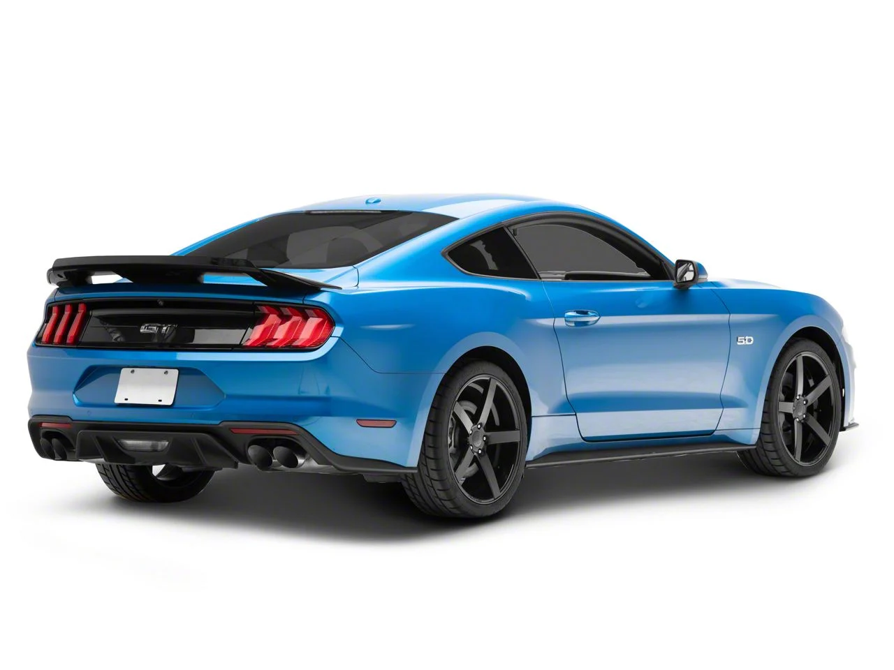 GT500 Style Wickerbill Rear Spoiler; Unpainted (15-23 Mustang Fastback ...