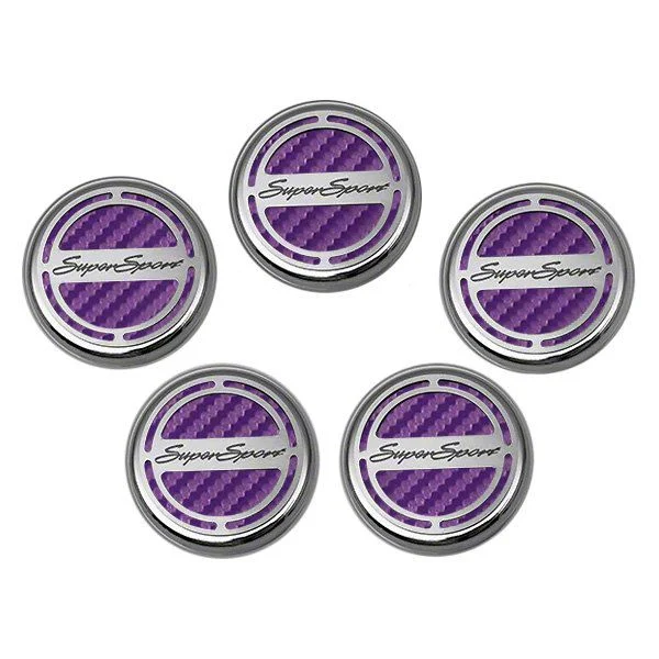 Automatic Gear Cap Engine Caps With Super Sport Logo; Purple Carbon Fiber (10-15 Camaro SS ...