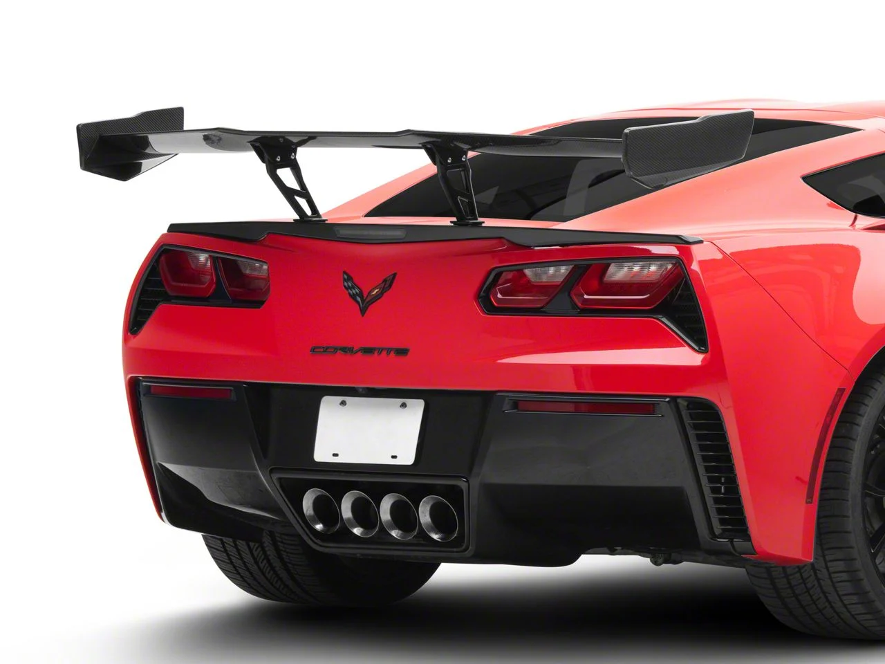 ZR1 Conversion Package High Rear Spoiler; Carbon Fiber (14-19 Corvette ...