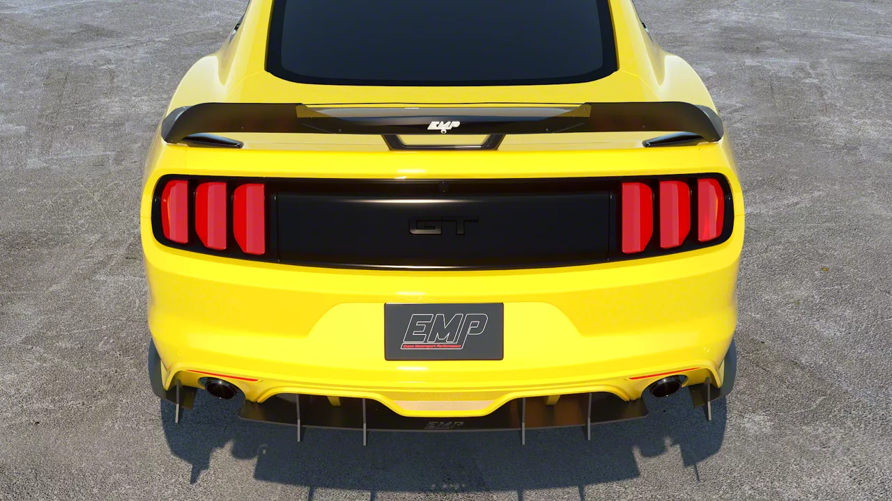 HDPE Rear Diffuser V3; Matte Black (15-17 Mustang GT Premium, EcoBoost ...