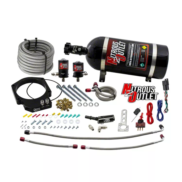 Nitrous Outlet LT4 103mm Throttle Body Plate System; 10 Lb. Bottle (17 ...